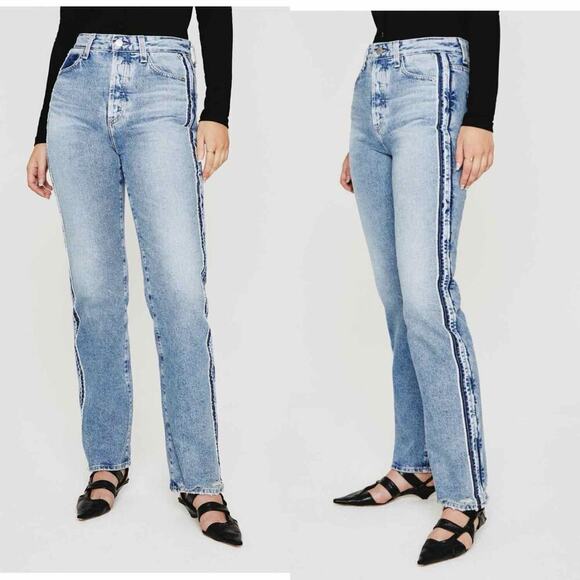 AG Adriano Goldschmied Alexxis Vintage High Rise Straight Jean Size 31 - Picture 5 of 14